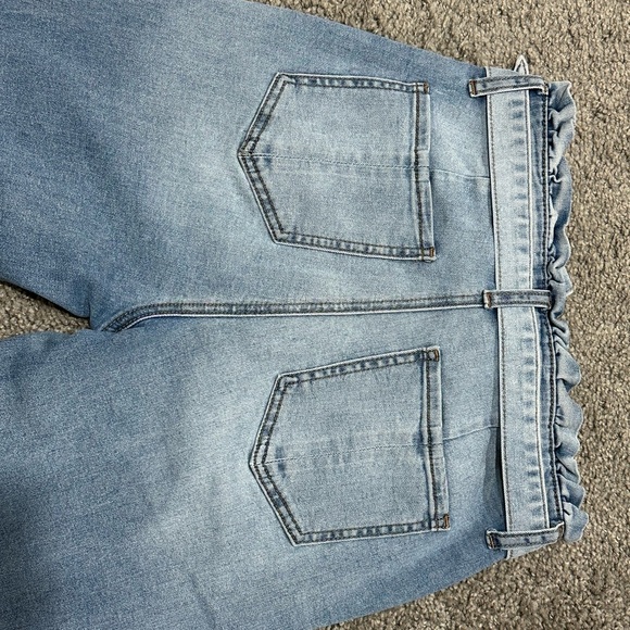 Ashley Mason High Rise Light Blue Jeans with Tie Waist - Picture 6 of 6